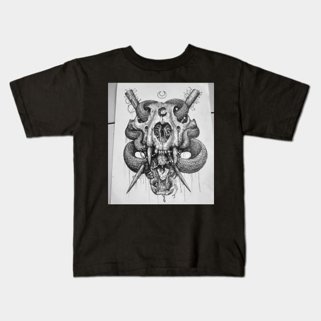 Ohknum Santarium Kids T-Shirt by Shadow Pen